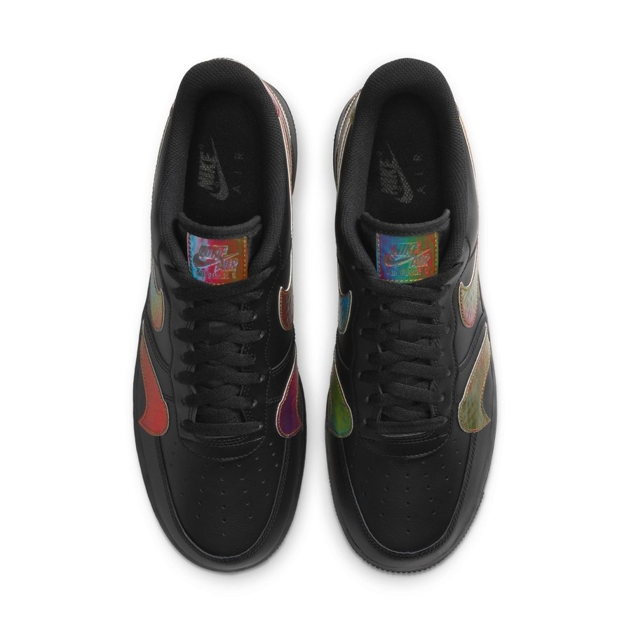 Air Force 1,AF1,Nike,发售  五彩斑斓的黑！这双 Air Force 1 正钩、反钩全都有！
