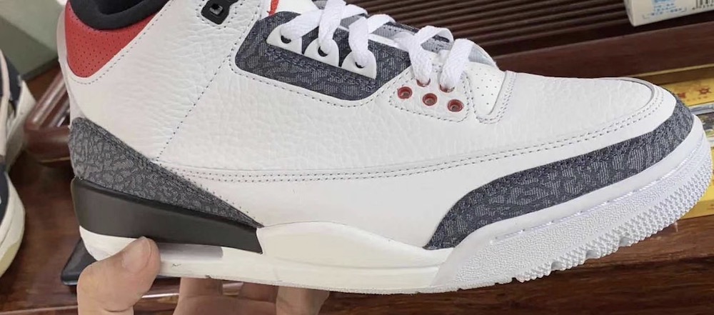 AJ3,Air Jordan 3,发售,CZ6431-100  透明后跟 + 单宁爆裂纹！新火焰红 AJ3 实物首次曝光！