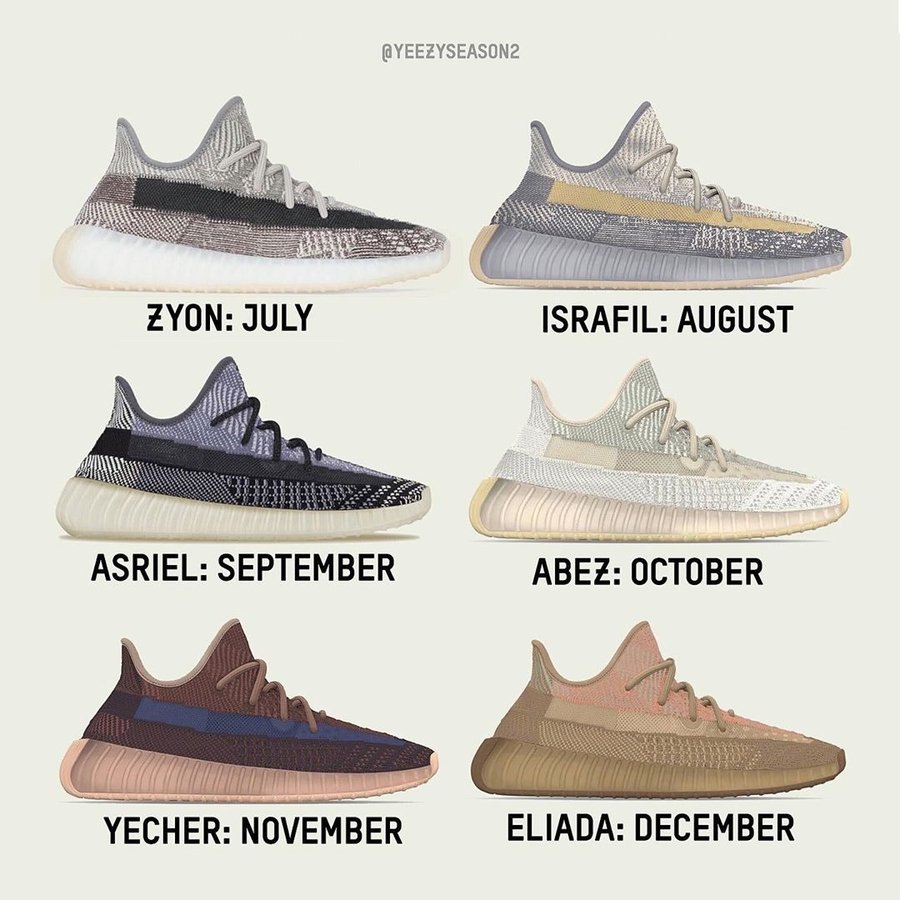 Yeezy 350 V2,Yeezy 380,adidas,  每月至少一双！Yeezy 350 V2、Yeezy 380 下半年发售计划曝光