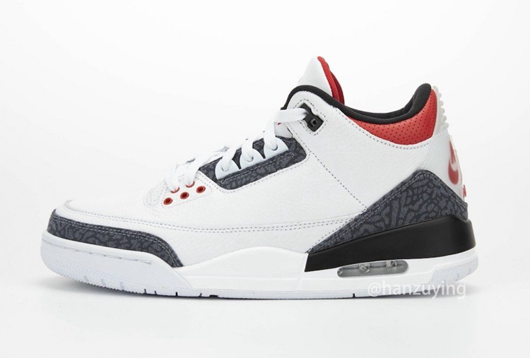Air Jordan 3,CZ6431-100,CZ6433  Logo 叠加还有经典爆裂纹！新火焰红 Air Jordan 3 又有全新实物图！