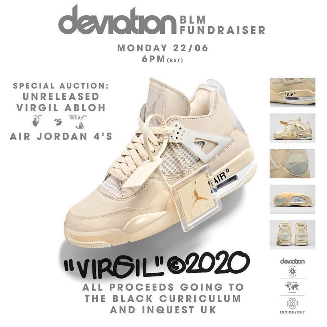 AJ4,Air Jordan 4,CV9388-100,发售  未市售 OFF-WHITE x AJ4 提前拍卖！现在已经突破 11 万了...
