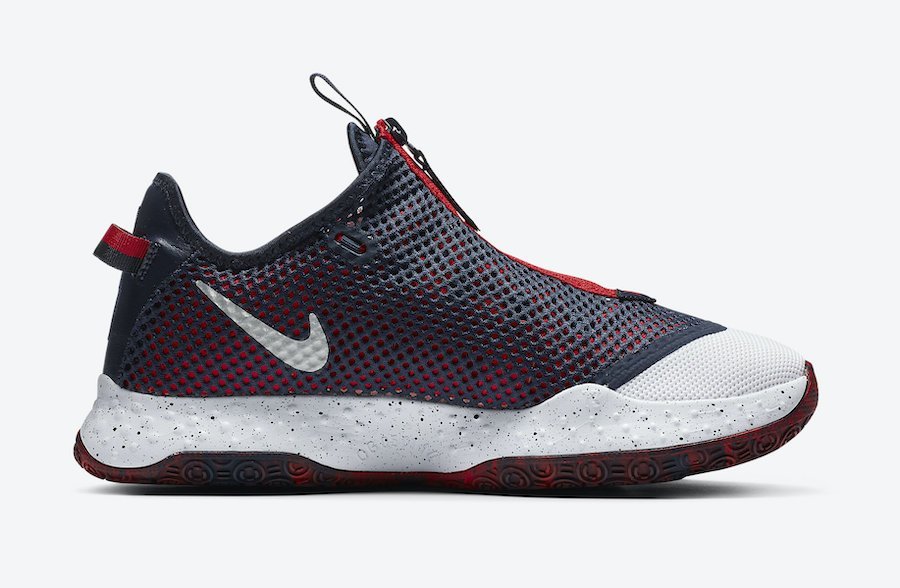 Nike,PG4,D5082-101,发售  独特阴阳装扮！美国队 Nike PG4 即将发售