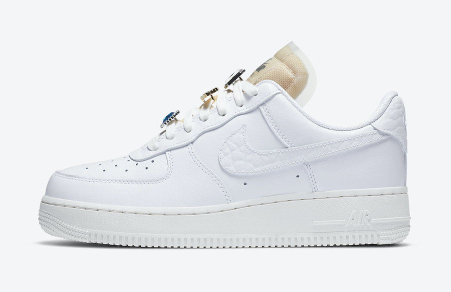 CZ8101-100,AF1,Air Force 1,Nik CZ8101-100 宝石装饰！这双 AF1 小白鞋新品太诱人了！