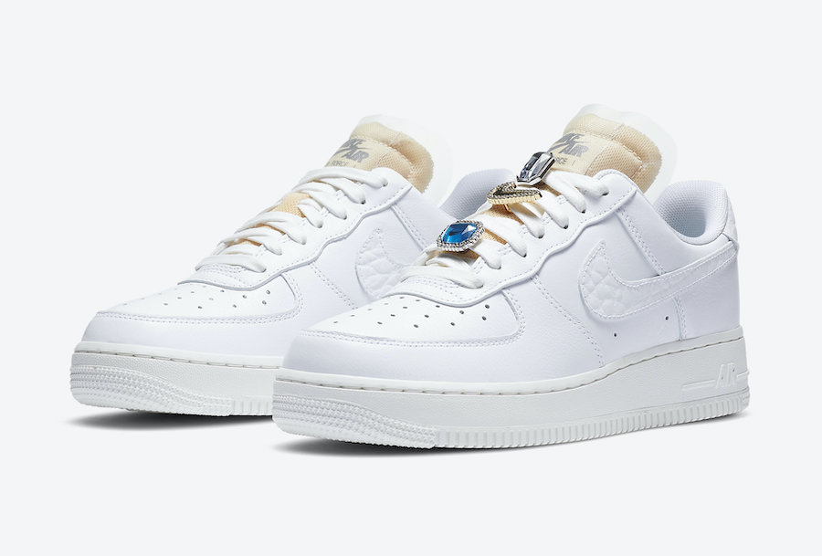 CZ8101-100,AF1,Air Force 1,Nik CZ8101-100 宝石装饰！这双 AF1 小白鞋新品太诱人了！