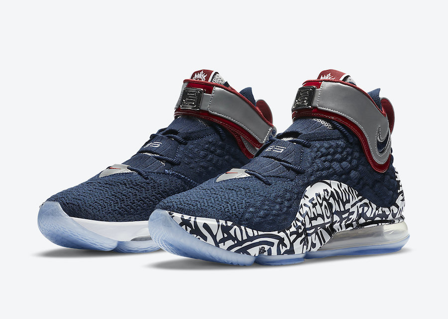 Nike,LeBron 17,CT6047-400  以更稀有的 LeBron 4 为灵感！第二双涂鸦 LeBron 17 曝光！