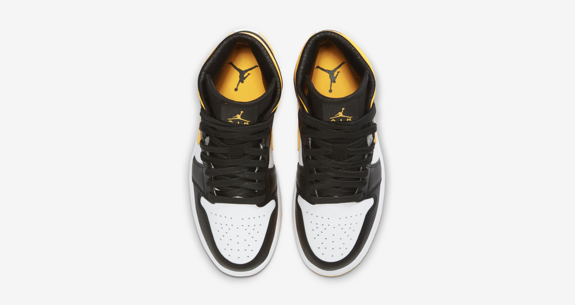 Air Jordan 1 Mid,AJ1 Mid,发售  黑脚趾 + 黄色飞翼！全新 Air Jordan 1 Mid 上架！