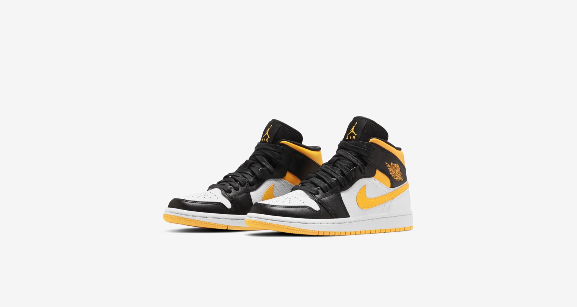Air Jordan 1 Mid,AJ1 Mid,发售  黑脚趾 + 黄色飞翼！全新 Air Jordan 1 Mid 上架！