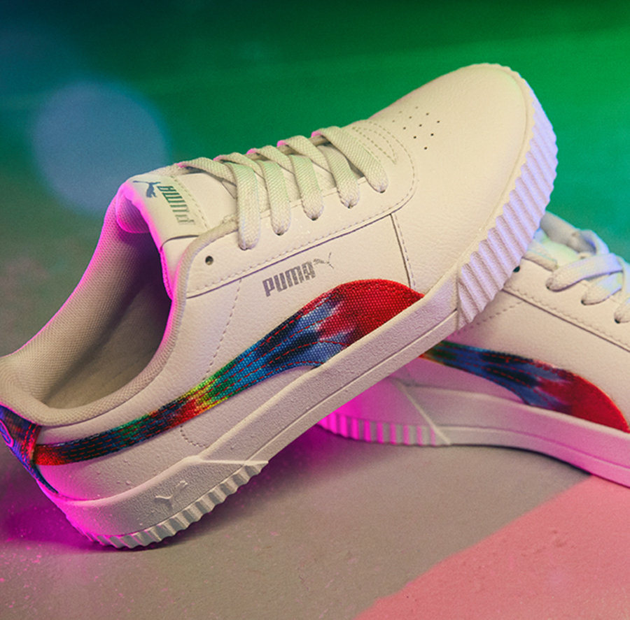 PUMA,Carina,Tie Dye,368670-01  扎染 Logo 点缀！全新 PUMA 小白鞋太有夏天的感觉！