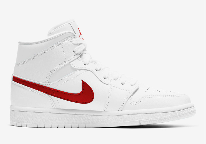 AJ,AJ1 Mid,Air Jordan 1  白底红钩搭配球衣太好看！全新配色 AJ1 Mid 你打几分？