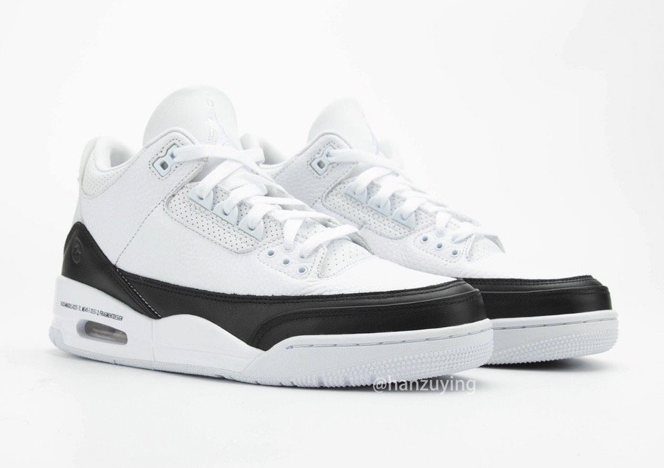 AJ3,Air Jordan 3,DA3595-100,Fr  这闪电 Logo 够大！藤原浩 Air Jordan 3 实物细节首次曝光！