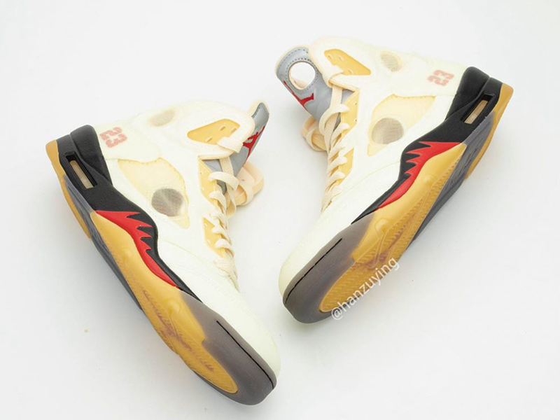 OFF-WHITE,AJ,AJ5,Air Jordan 5,  第三款 OW x AJ5 完整曝光！致敬「流川枫」！