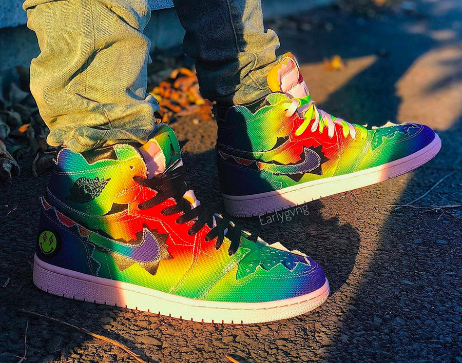 J Balvin,AJ1,Air Jordan 1  雷鬼音乐风！J Balvin x Air Jordan 1 上脚图提前看