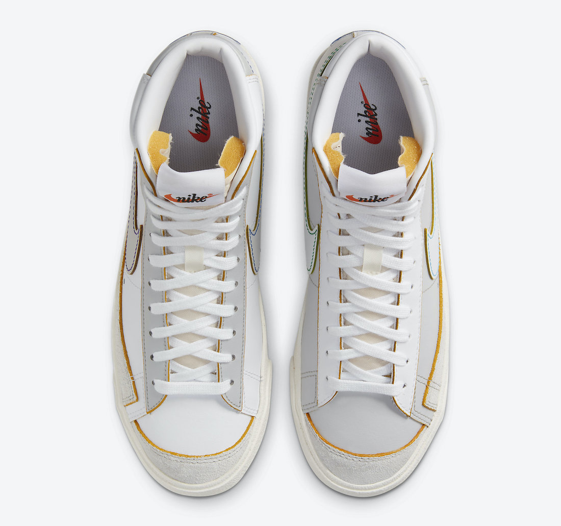 NIke,Blazer Mid,DC5203-100,发售  鸳鸯设计 + 刮刮乐！全新 Blazer Mid 官图释出