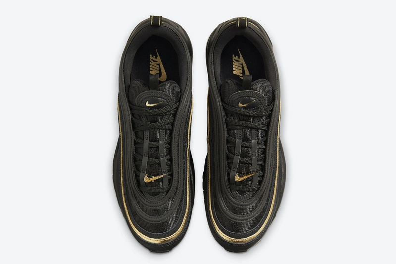 Nike,Air Max 97,Black/Metallic  低调奢华气质！Nike Air Max 97 黑金配色即将发售！