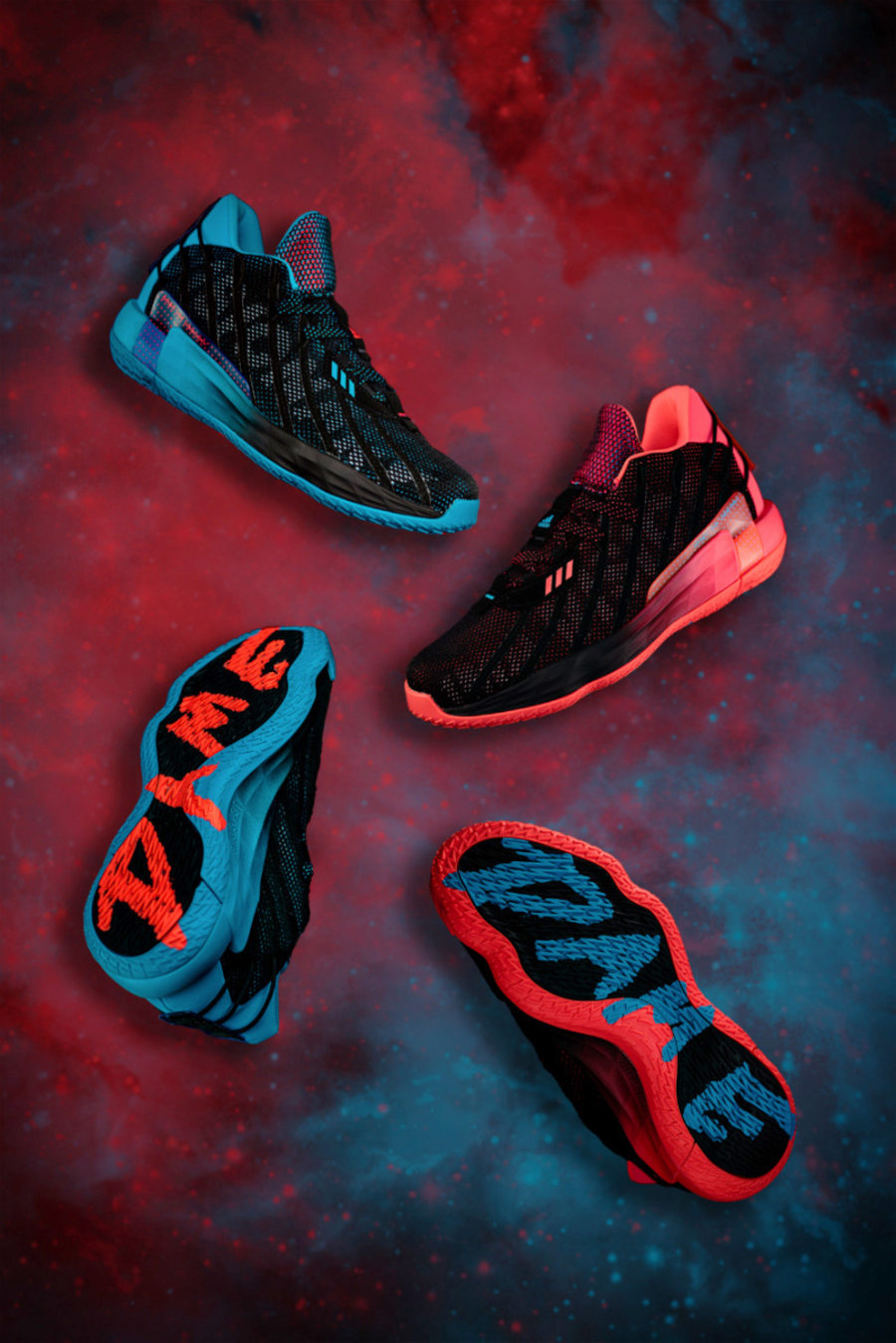 adidas,Dame 7,利拉德  鸳鸯撞色 + 裸眼 3D！上脚这双鞋，谁都忍不住多看两眼！