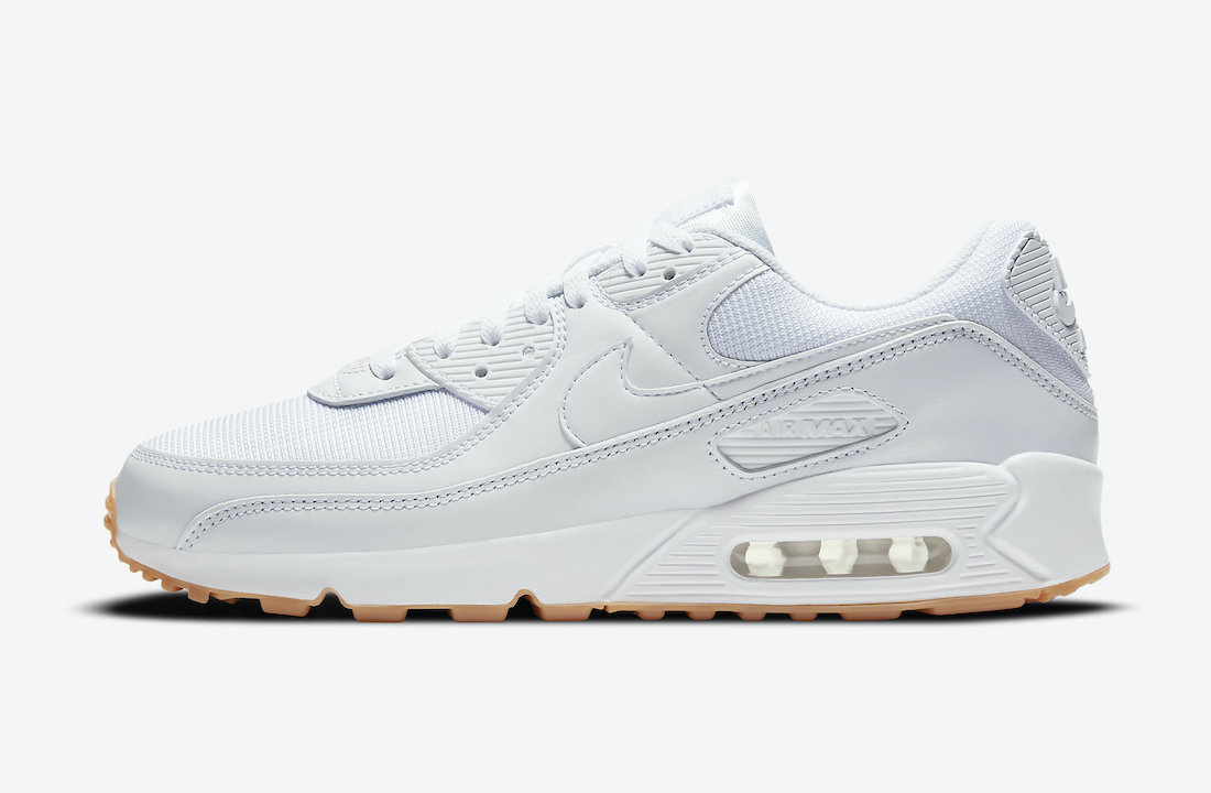 Nike,Air Max 90,White Gum,DC16  四季百搭小白鞋！生胶底 Air Max 90 即将发售！