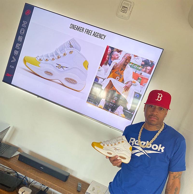 Reebok,Question Mid,Yellow Toe  科比「乱穿鞋时期」的湖人战靴即将市售！发售信息曝光！
