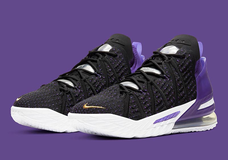 Nike,LeBron 18,Home,CQ9283-004  总决赛战靴？湖人配色 LBJ18 官图曝光，即将发售！