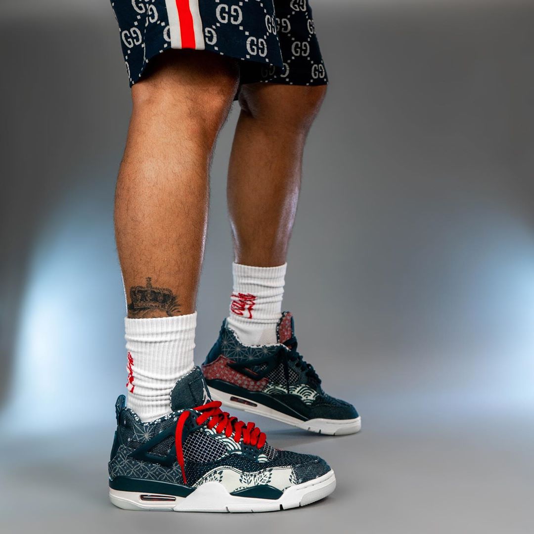 Air Jordan 4 SE,Sashiko,CW0898  刺子绣 AJ4 最新上脚美图释出！预计年末发售！