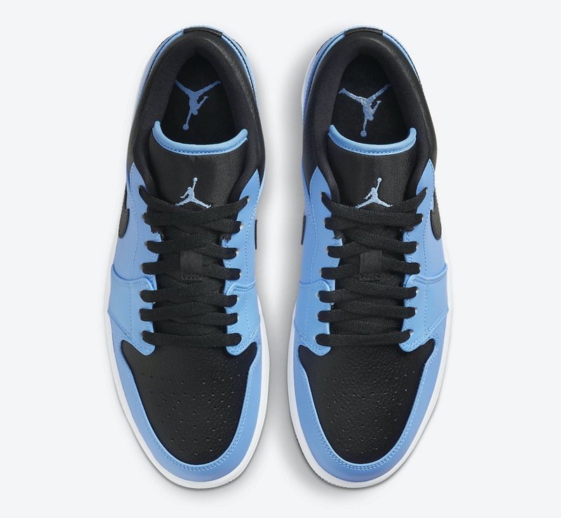 University Blue,553558-403,Air  经典蓝黑装扮！Air Jordan 1 Low 全新配色曝光！