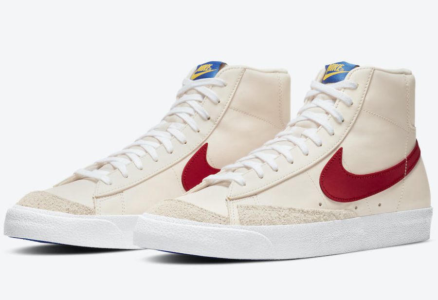 Nike,Blazer Mid,DH0929-800,Cre  红白撞色搭配绒毛鞋面！Nike Blazer Mid 新配色曝光！