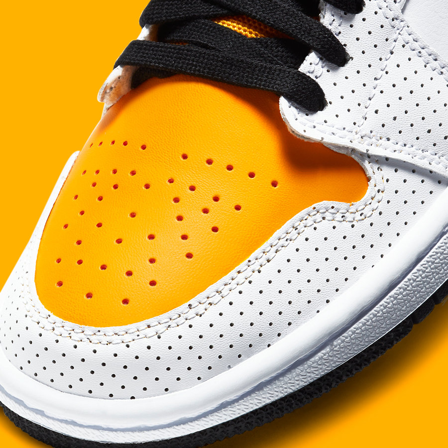 Air Jordan 1 Mid,Laser Orange,  超高辨识度！白橙 Air Jordan 1 Mid 首度曝光！
