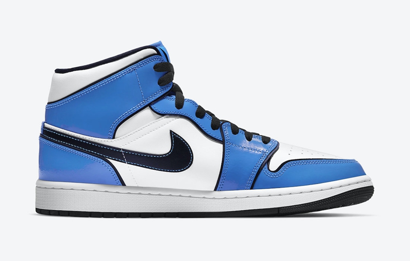AJ1,Air Jordan 1 Mid SE,Signal  二次元小闪电！白蓝 Air Jordan 1 Mid 明日发售！