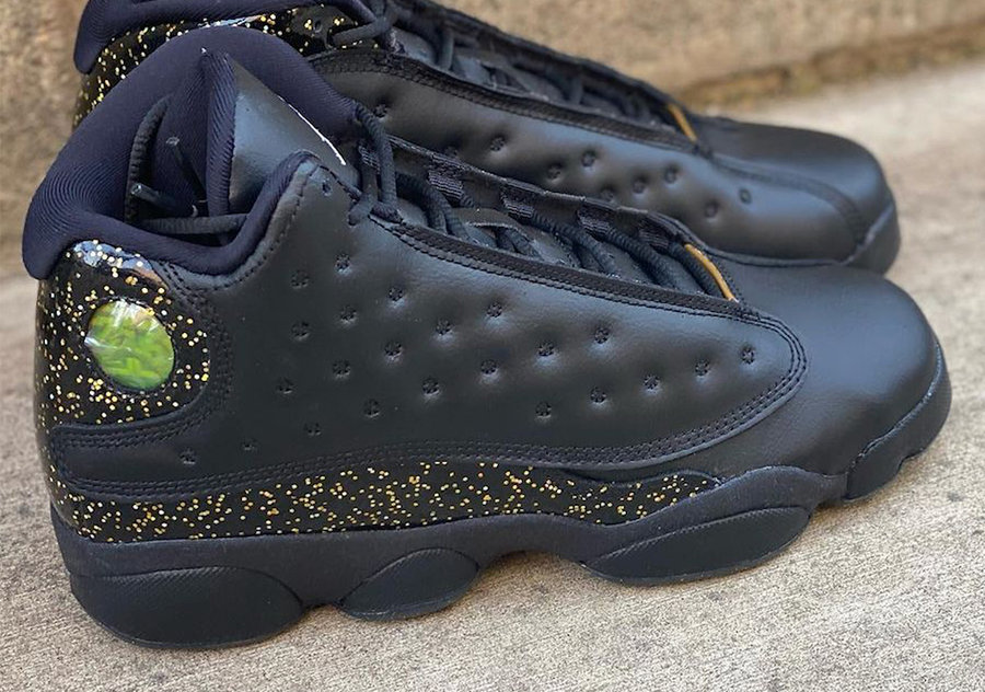 Air Jordan 13,Black Gold,DC944  「满天星」AJ13 谍照曝光！辨识度超高的黑金配色！