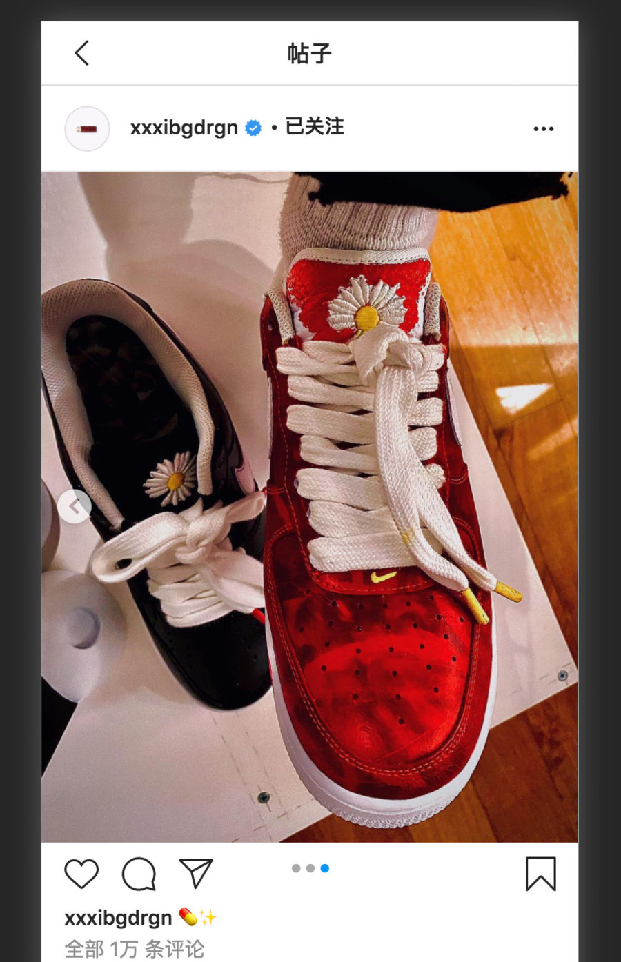 DD3223-100,AF1,Air Force 1,Nik DD3223-100 权志龙亲晒红色版联名 AF1！白色版 3 天倒计时！