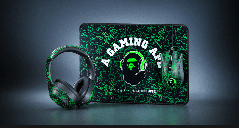 BAPE  猿人携手灯厂！BAPE® x Razer 电竞联名刚刚发售！