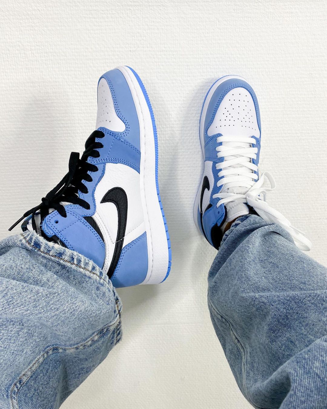Air Jordan 1,AJ1,555088-134,上脚  看完上脚真的爱了！北卡蓝 Air Jordan 1 终于要来了！