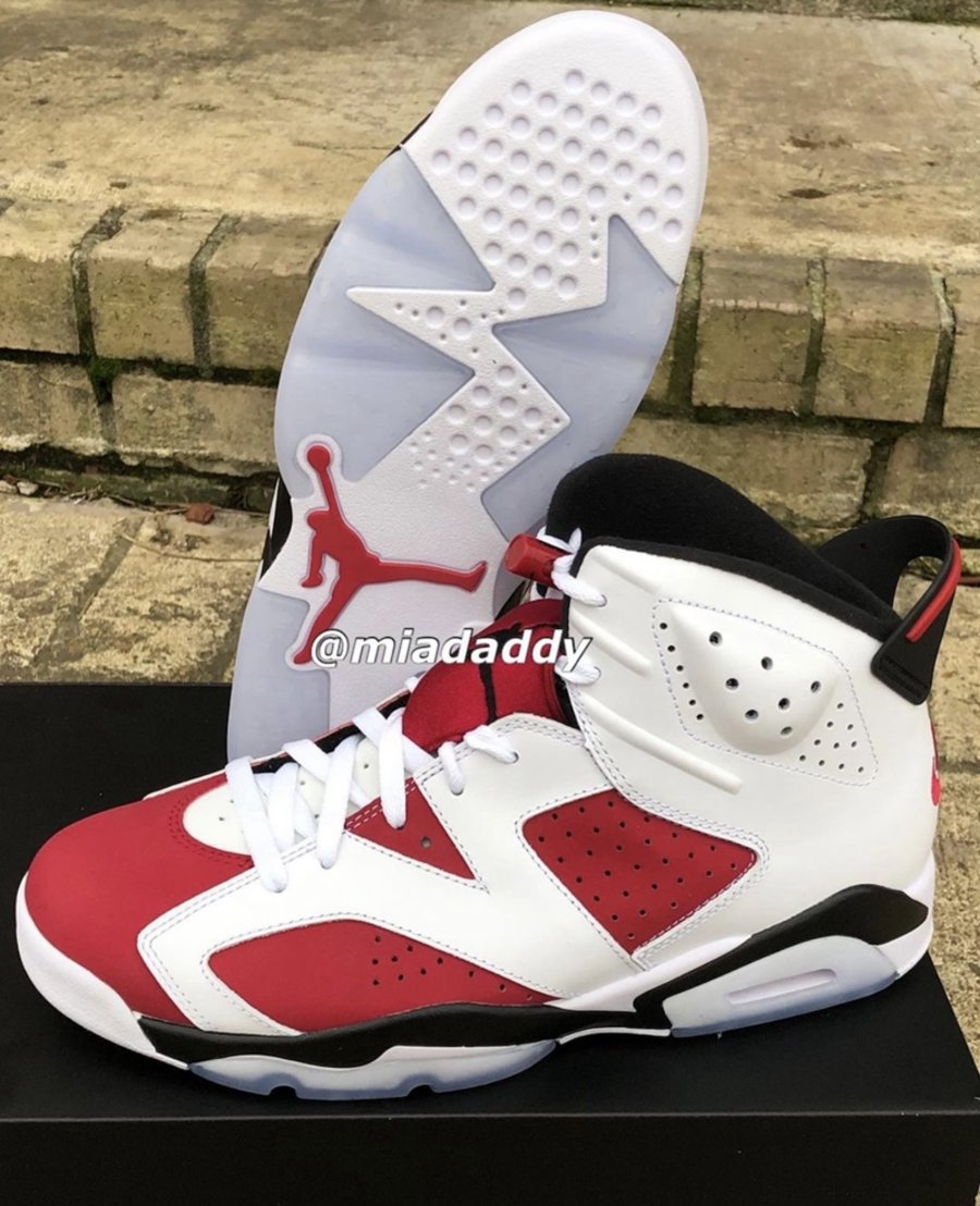 AJ,AJ6,Air Jordan 6,Carmine,CT  胭脂 AJ6 最新实物图曝光！今年第一双元年配色你爱了吗？
