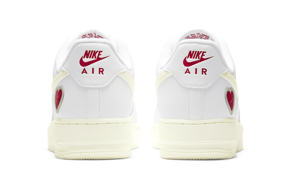 Air Force 1,AF1,Nike,发售,DD7117  做旧效果 + 红心点缀！情人节 Air Force 1 发售日期有了！