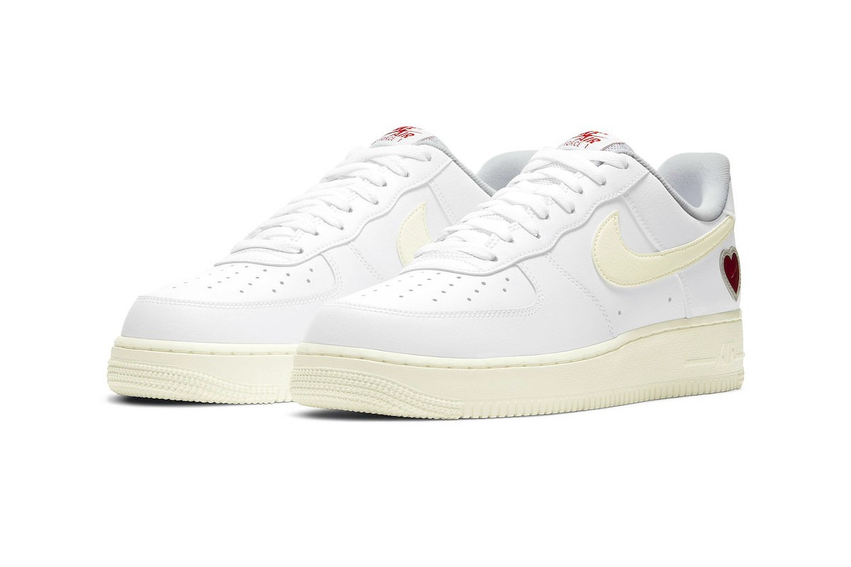 Air Force 1,AF1,Nike,发售,DD7117  做旧效果 + 红心点缀！情人节 Air Force 1 发售日期有了！