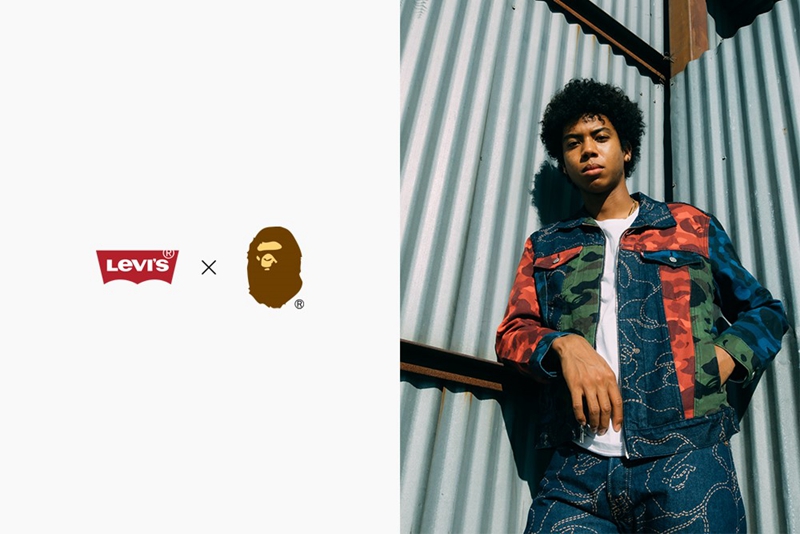 BAPE,Levi's  BAPE x Levi's 最新联名即将登场！除了是地区限定，还有其他惊喜！