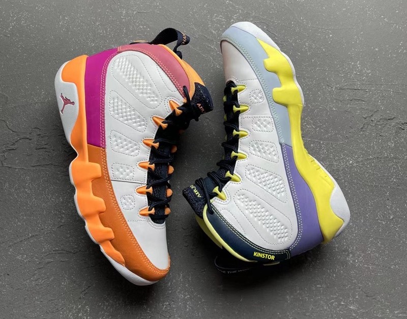 Jordan Brand,Air Jordan 9,AJ9,  超吸睛鸳鸯设计！Air Jordan 9 清新配色实物图释出！