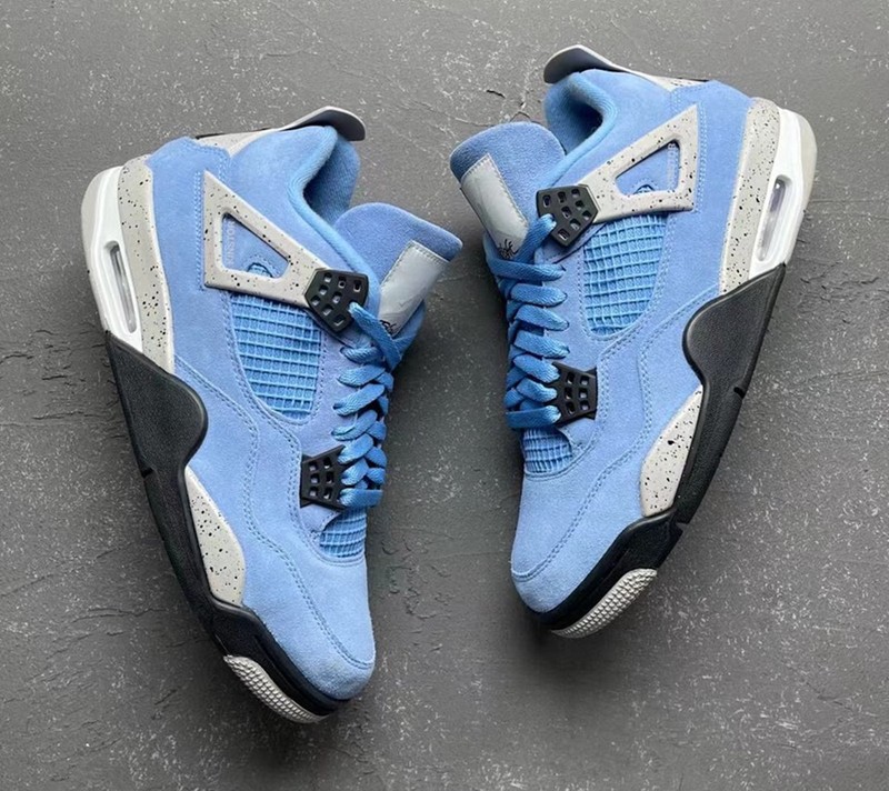 CT8527-400,University Blue,Air  小 TS4 让人心动！Air Jordan 4 “University Blue” 实物图释出！