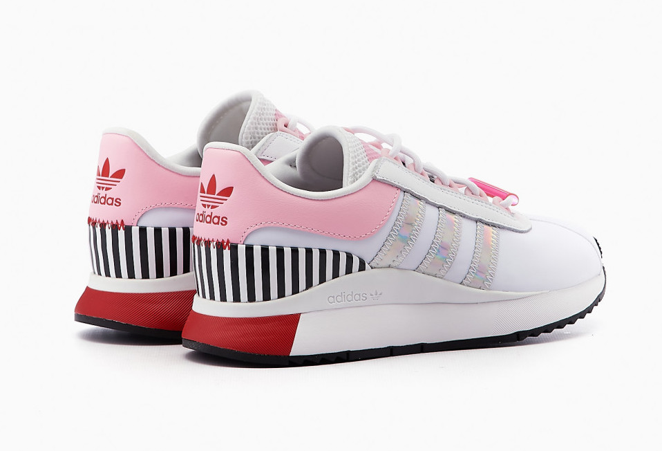 SL Andridge,adidas,FY5080  彩虹反光三道杠 + 粉嫩装点！这双 adidas 小白鞋真是少女心爆棚！