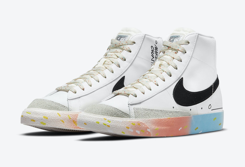 Nike,Blazer Mid 77,DJ4278-101  涂鸦造型超吸睛！全新 Blazer Mid 77 官图曝光！