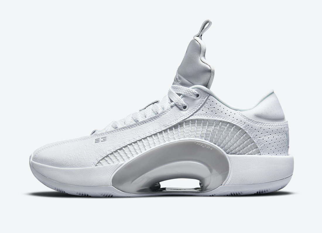 Air Jordan 35 Low,Jordan Brand  亮眼银色点缀！纯白 Air Jordan 35 Low 即将发售！