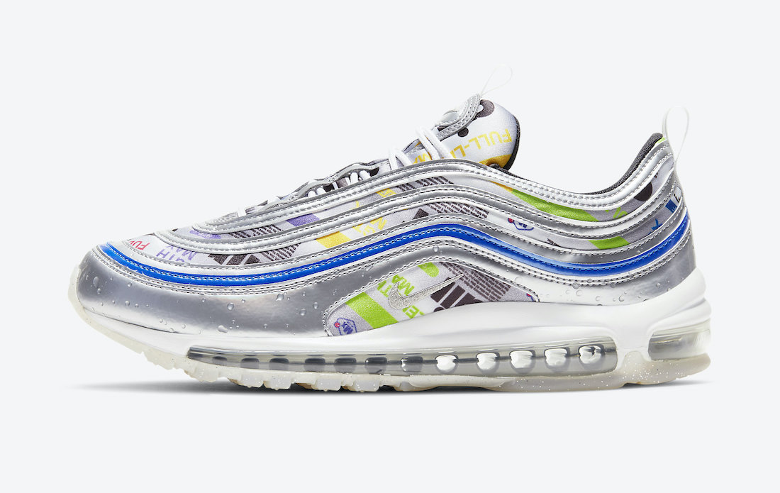 Nike,Air Max 97,DD5480-902,Ene  多彩贴纸！逼真金属感！Nike Air Max 97 新配色近期发售！