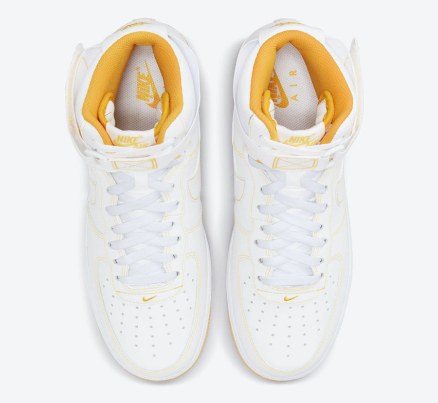Nike,Air Force 1 High,Laser Or  精致小细节太吸睛！清新配色 Air Force 1 High 来了！
