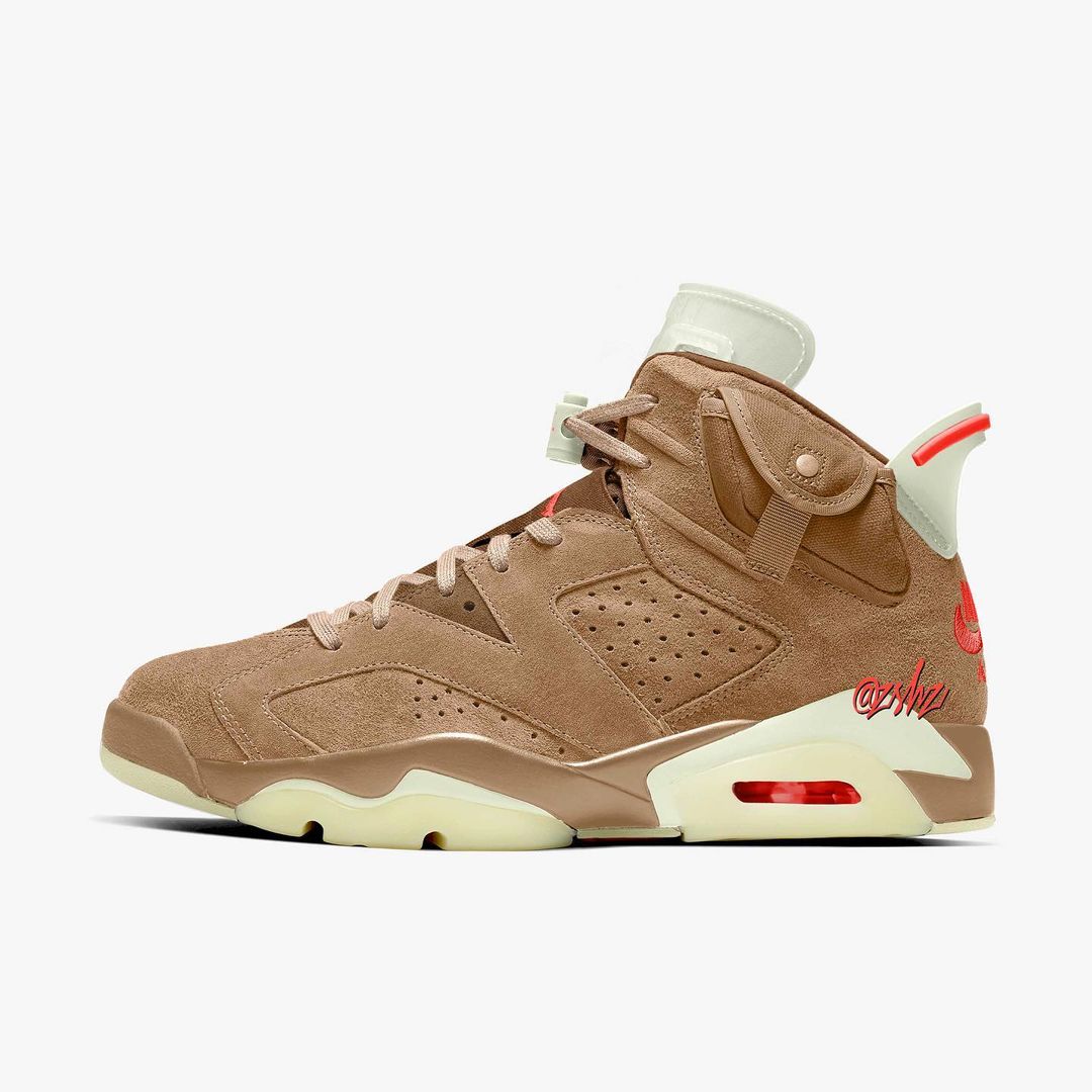 Travis Scott,Air Jordan 6,AJ6,  全新 Travis Scott x AJ6 发售有消息了！比首发配色好看！