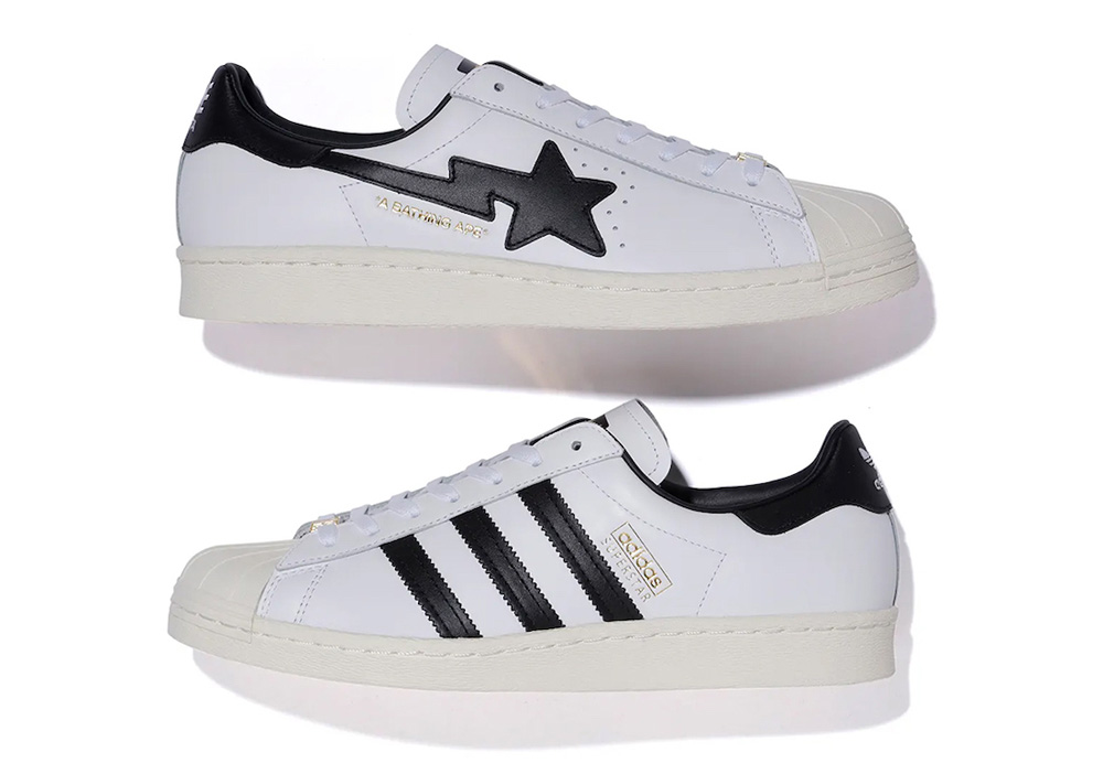 BAPE,adidas,Superstar  三道杠 + BAPESTA！BAPE x adidas 贝壳头有点厉害！