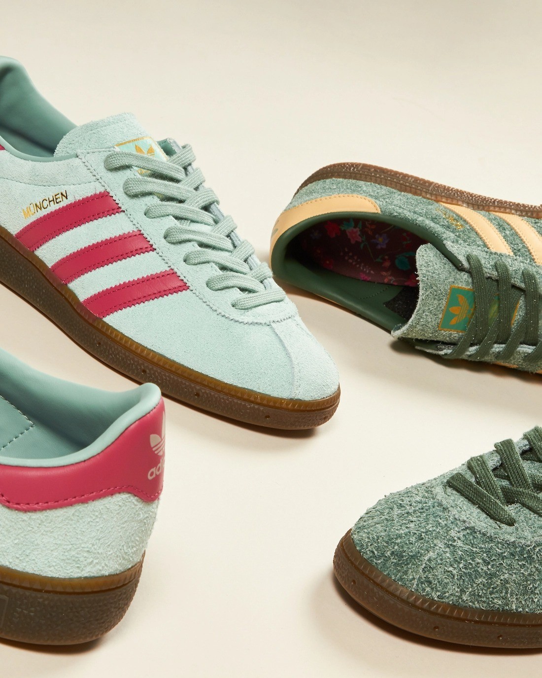 adidas,München,Hazy Green,FX56  质感不输联名！全新 adidas München 实物美图曝光！