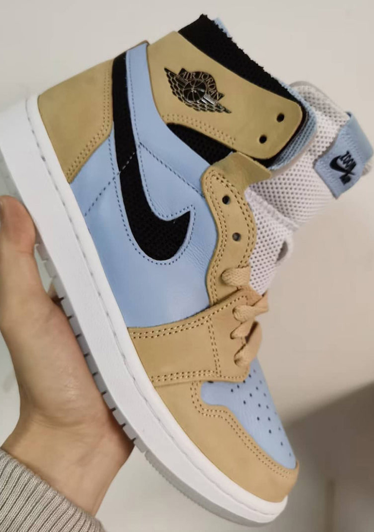 Air Jordan,AJ1  雾霾蓝 + 小麦！全新 Air Jordan 1 Zoom 实物图曝光！