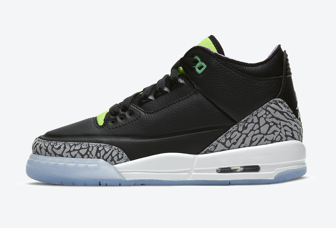 Air Jordan,aj3,DA2304-003,Elec  骚气小丑装扮！全新 Air Jordan 3 发售日期确定！