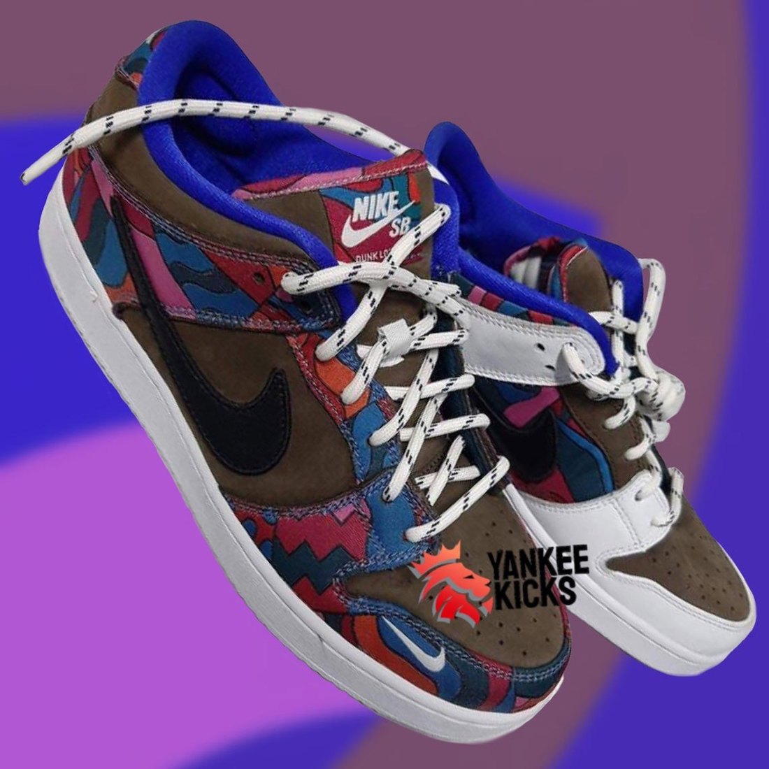 Parra,Nike SB,Dunk Low,DH7695-  Dunk SB 用 AJ1 鞋底？！Parra 联名时隔两年回归，实物曝光！