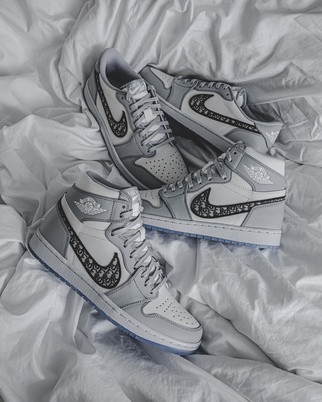 Dior,Jordan,AJ1,发售  三双全新 Dior x AJ1 首次曝光！除了芝加哥配色，还有...