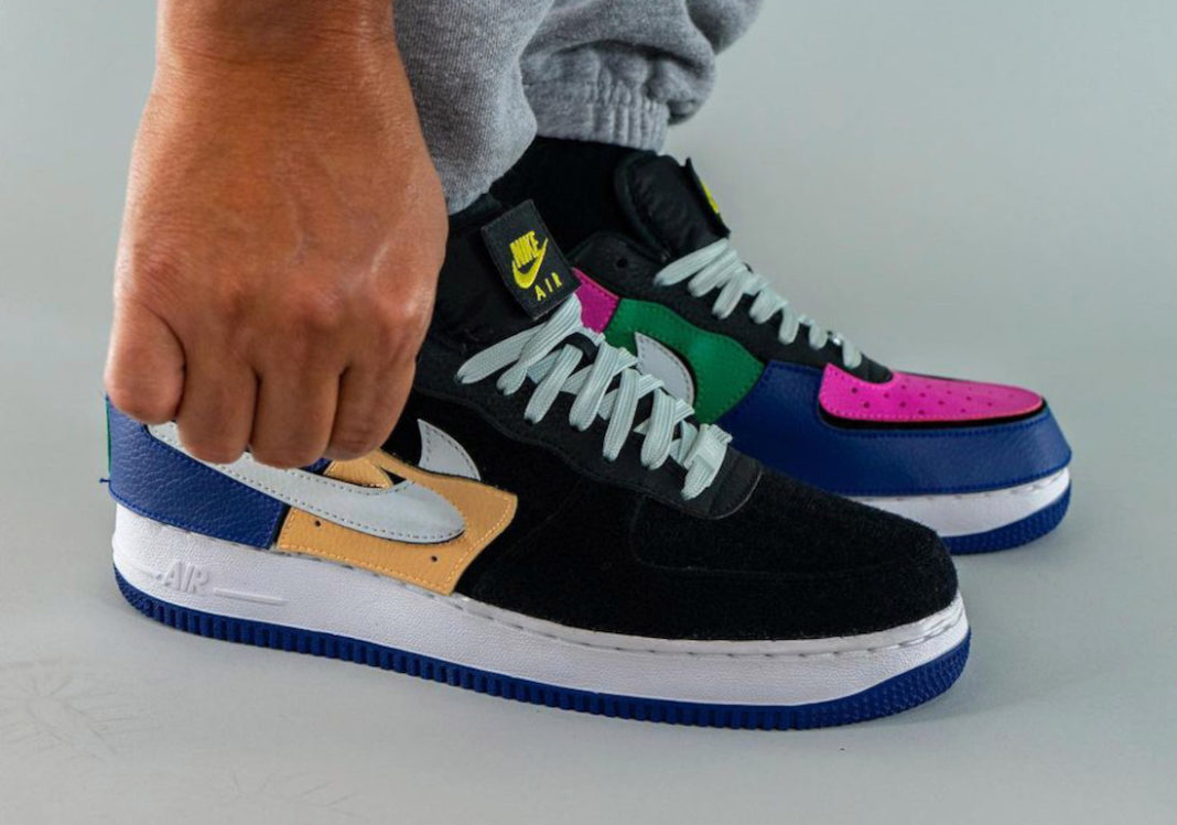 Nike,Air Force 1,Black Multi,D  五彩魔术贴！全新 Air Force 1/1 “Black Multi” 实物曝光！